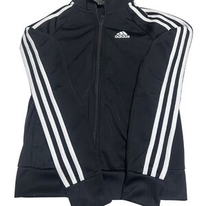adidas Black tracksuit Jacket with White Three-Stripes - Womens